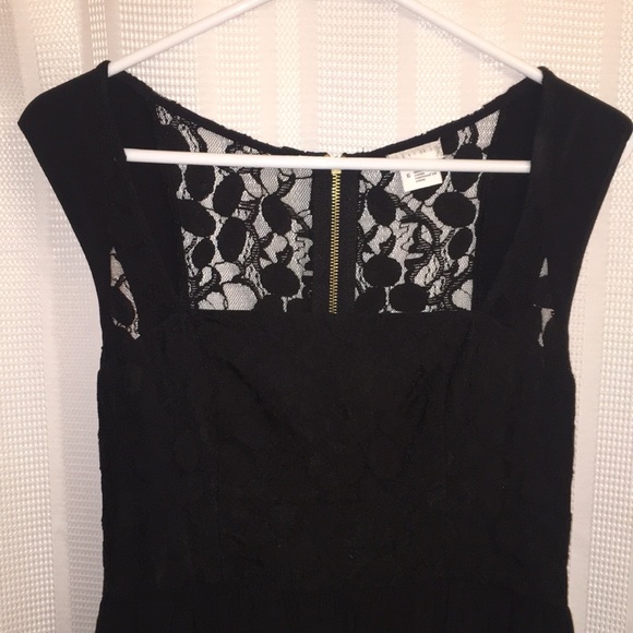 LBD Urban Outfitters Lace and Zipper Black Dress - Picture 1 of 7